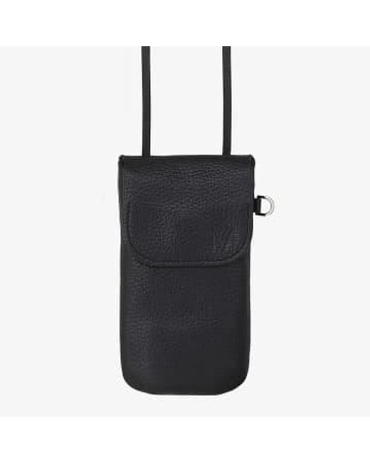 Leather Phone Bag No1 In di Mplus Design in Black