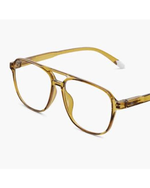 Barner Metallic Brad Glossy Ecru Olive Blue Light Reading Glasses +2.0 for men