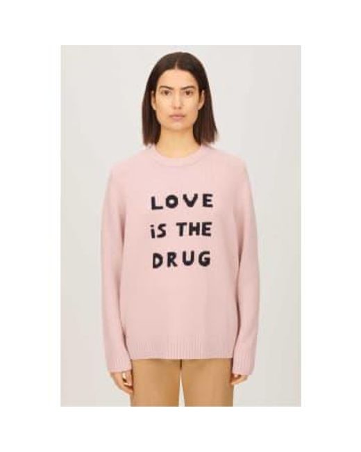 Bella Freud Pink Love Is The Drug Jumper Large