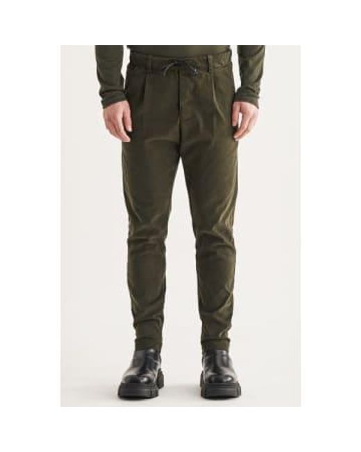 Transit Green Loose Fit Stretch jogging Chinos for men