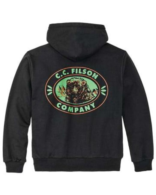 Filson Prospector graphic hoodie – schwarz / bär in Black für Herren