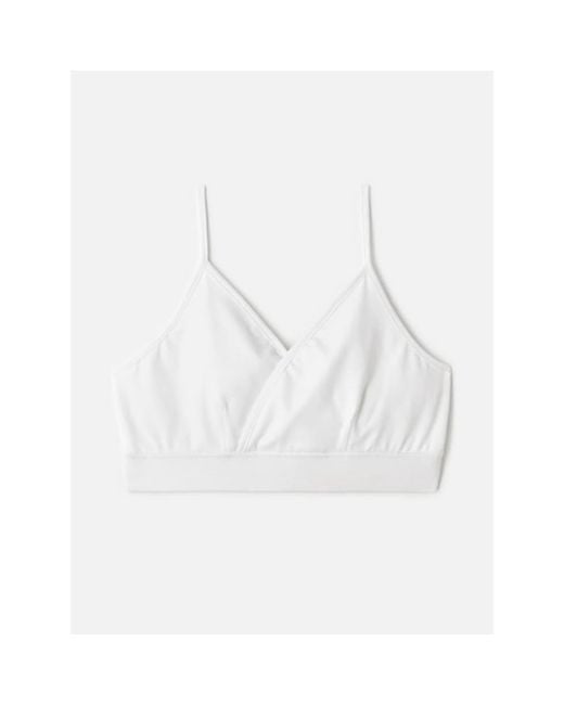 Thought Organic Cotton Bralette in White | Lyst