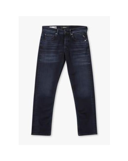 Replay Blue S Grover 573 Bio Straight Jeans for men