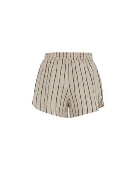 Ichi White Foxa striped beach shorts-deskin/ stripes-2010964