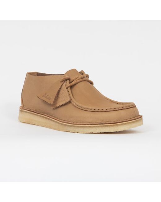 Clarks Desert Nomad Leather Shoes in Natural for Men Lyst