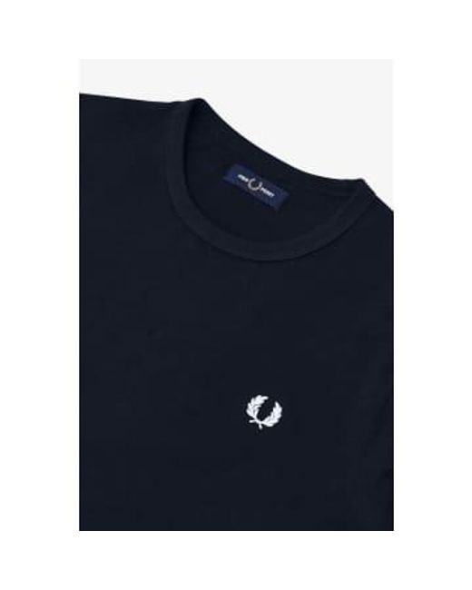 T-shirt Ringer Bleu Marine Fred Perry pour homme en coloris Blue