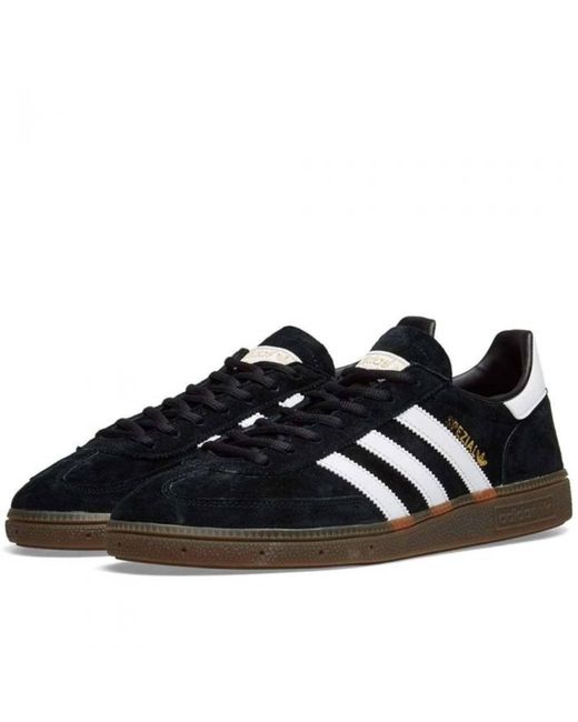 Adidas originals handball spzl trainers black with gum sole sales
