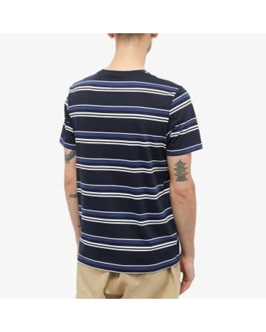 Fred Perry Blue Fine Stripe Tee Navy M for men