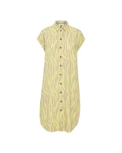 B.Young Yellow Falakka Ss Shirt Dress
