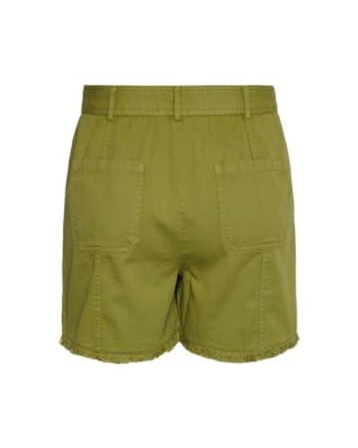 Y.A.S Green | Tokka Hw Shorts Mosstone Xs