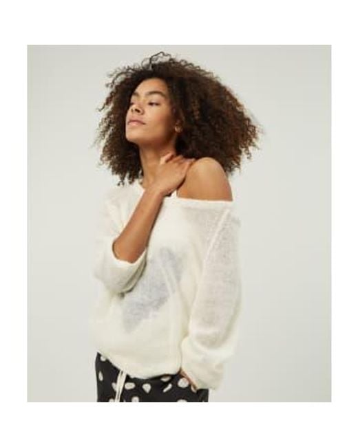 10Days Natural Sweater Thin Knit Ecru