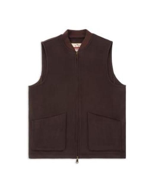 Burrows and Hare Gilet Brown S for men