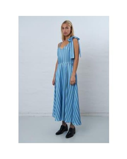 Stella Nova Blue Striped Strap Dress Stripes 12