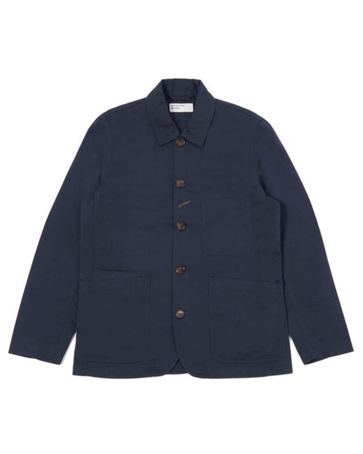 Universal Works Bakers Jacket Navy Twill in Blue for Men Lyst UK