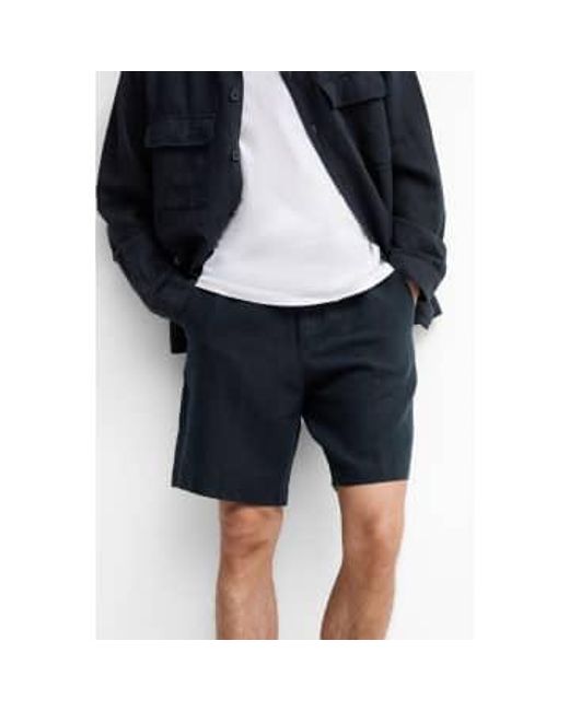 SELECTED Blue Sky Captain Regular Mads Linen Shorts Navy / S for men