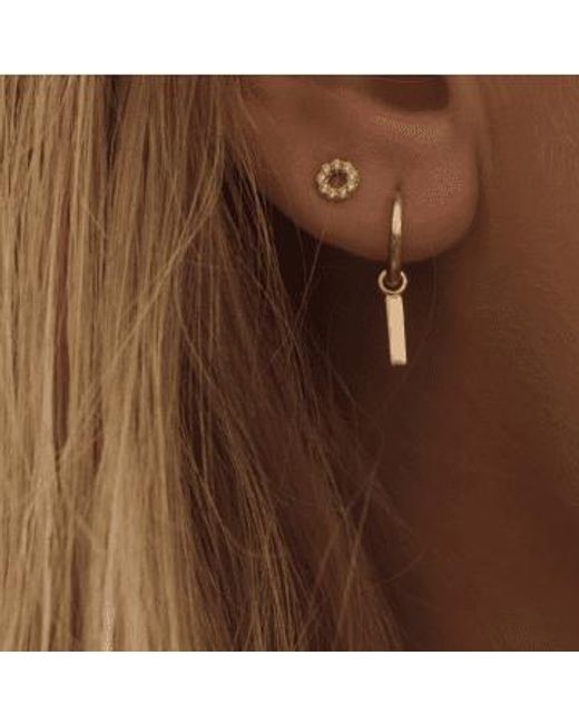 Blush Lingerie Metallic 14k Yellow Clicker 9.6mm Hoop Earrings