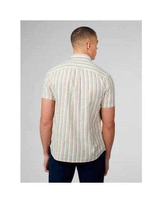 Ben Sherman Gray Mod Fog Striped Shirt M for men
