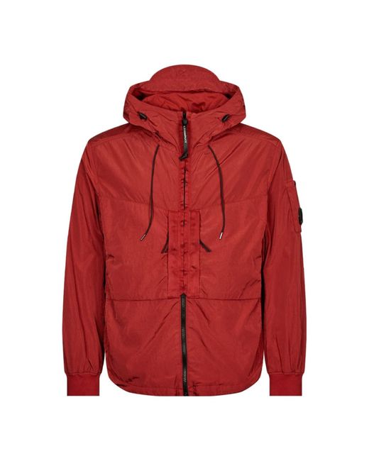Cp Company Chrome R Hooded Overshirt Ketchup di C P Company in Red da Uomo