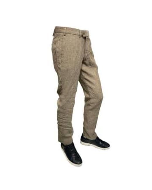 Hiltl Natural Tarent Slim Fit Linen Trousers for men