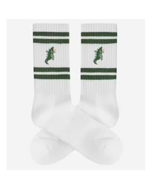 Adam Lippes White Sport Socks Zilly Nilly Sustainable Organic Cotton for men