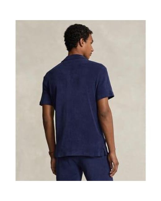 Ralph Lauren Blue Swear Terry Cotton Short Sleeve Shirt M for men