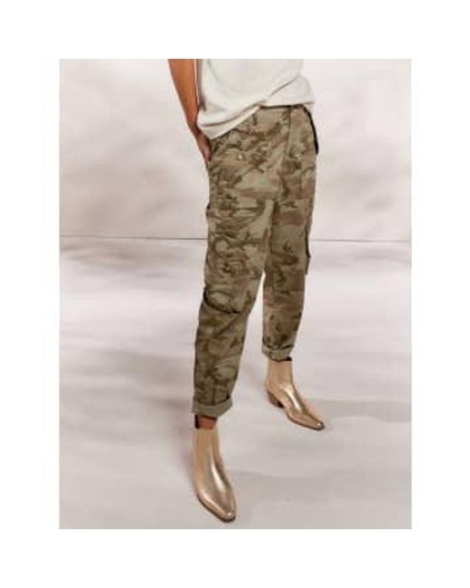 Summum Green Camouflage Cargo Trousers Lentil Uk 10