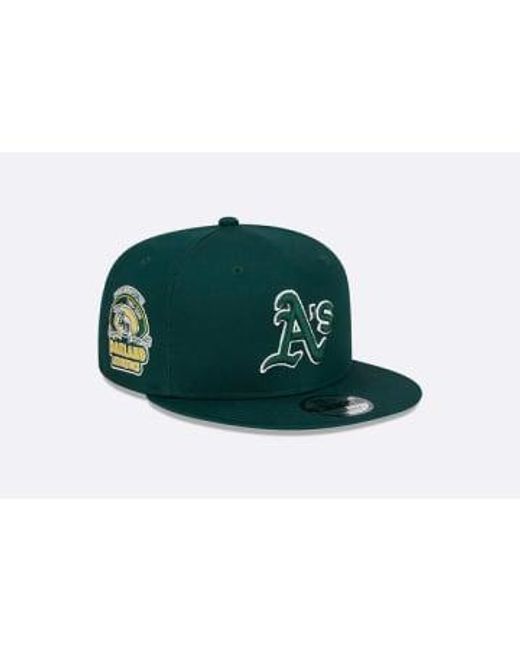 KTZ Green 9fifty Side Patch Cap Oakland Athletics S/m / for men