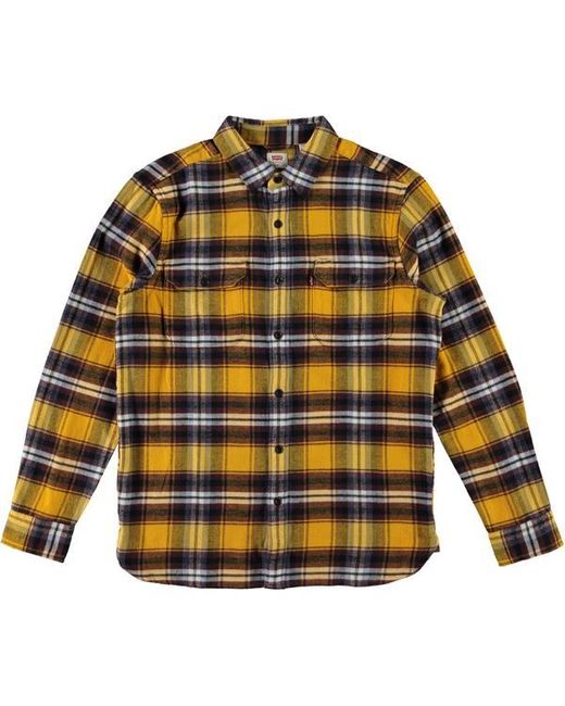 Levi's Yellow Jackson Worker Check Shirt for men