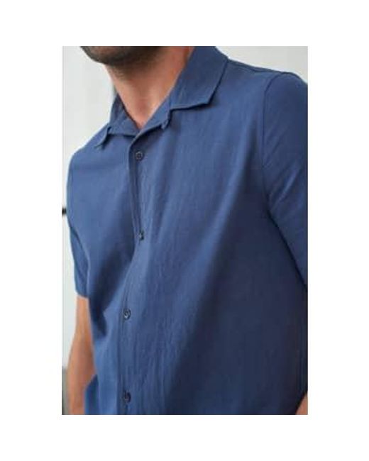 About Companions Blue Eco Crincle Kuno Shirt for men