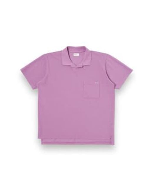 Universal Works Purple Vacation Polo Piquet 30603 Lilac S for men