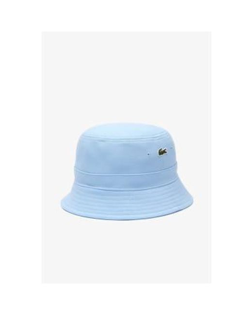 Lacoste Blue Organic Cotton Bucket Hat Medium