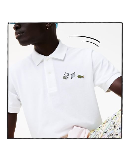 Lacoste Cotton X Peanuts Polo Shirt White for Men | Lyst
