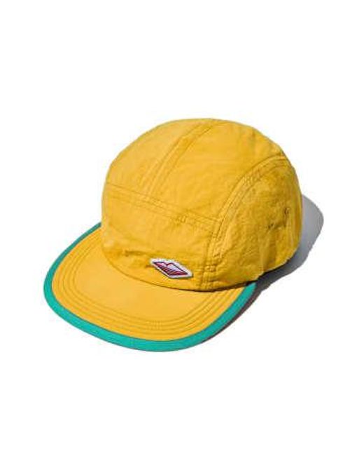 Camp Cap di Battenwear in Yellow da Uomo