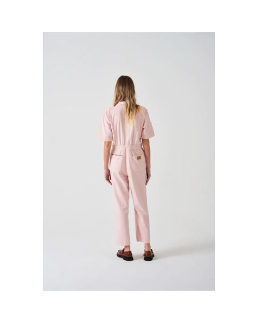 seventy + mochi Short Sleeve Indie Jumpsuit in Pink | Lyst