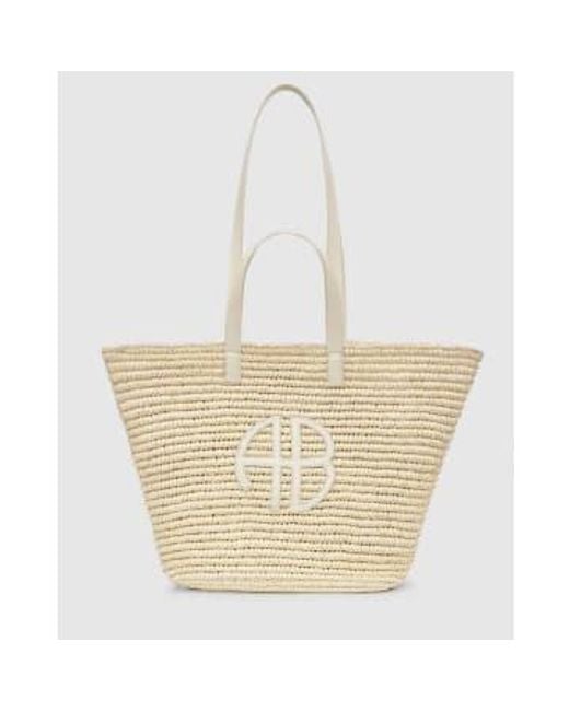 Anine Bing Natural Palermo Tote Bag One Size / Ivory