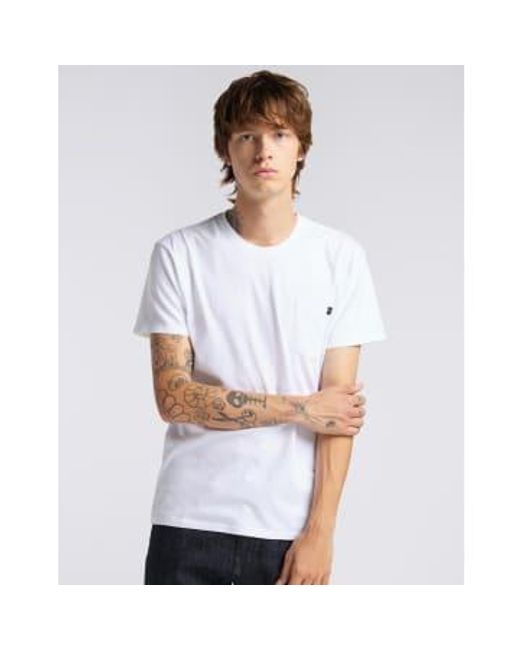 Edwin Weißes taschen-t-shirt in White für Herren