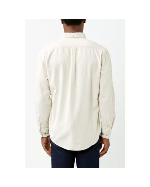 Portuguese Flannel White Ecru Lobo Corduroy Shirt / S for men