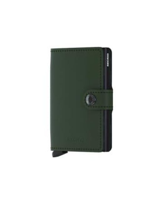 Mini Wallet Matte Black 2 di Secrid in Green da Uomo