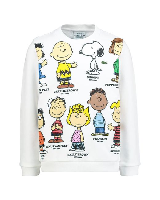 Lacoste Cotton X Peanuts Hoodie Sweatshirt White for Men Lyst