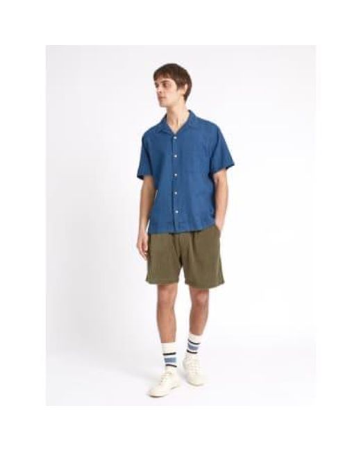 Oliver Spencer Blue Havana Short Sleeve Shirt Lawes for men