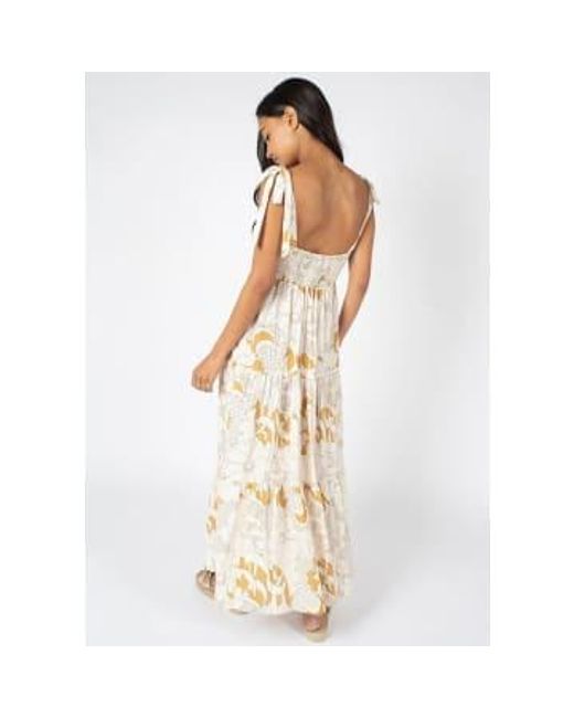 Deanie Loomis Lily Dress Mustard di Traffic People in White