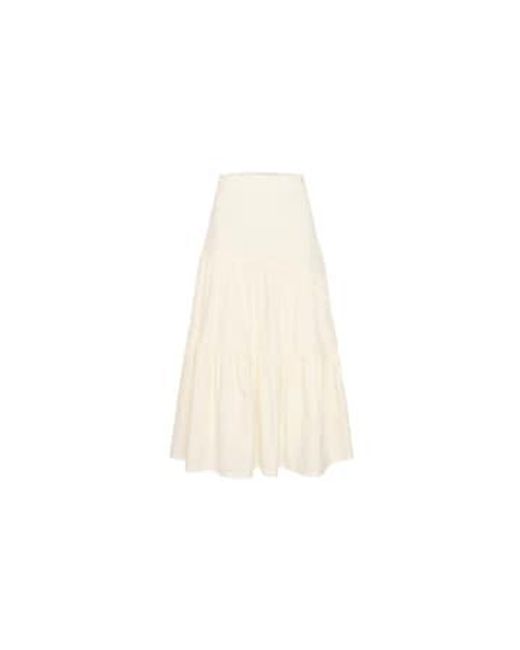 FRNCH Natural Audrey Tiered Skirt Cream Xs