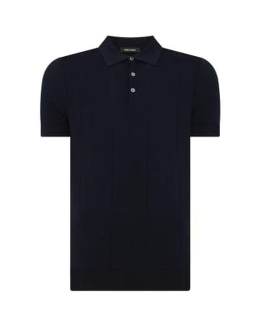 Remus Uomo Blue Knitted Polo Navy M for men