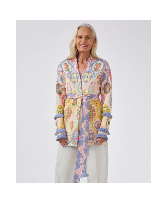 Hayley Menzies Multicolor Cotton Jacquard Cardigan