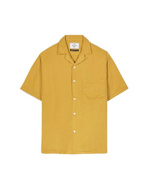 Portuguese Flannel Yellow Dogtown Shirt Mustard for men