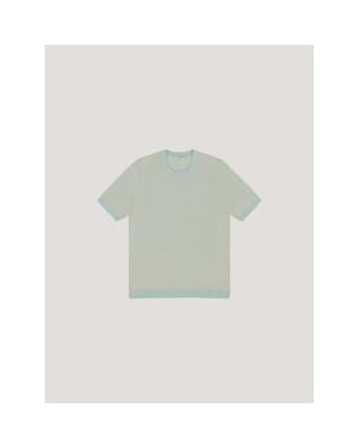 Circolo 1901 Green Fancy Knit 2-tone T-shirt for men