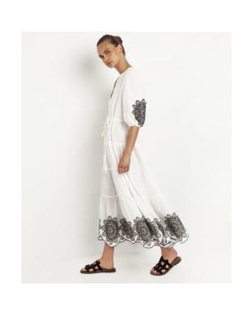 Daisy robe longue avec ceinture en blanc et noir 230068 Greek Archaic Kori en coloris White