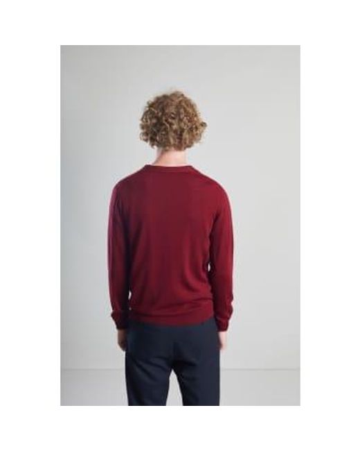 Cardigan en laine mérinos rouge boraux L'Exception Paris pour homme en coloris Red