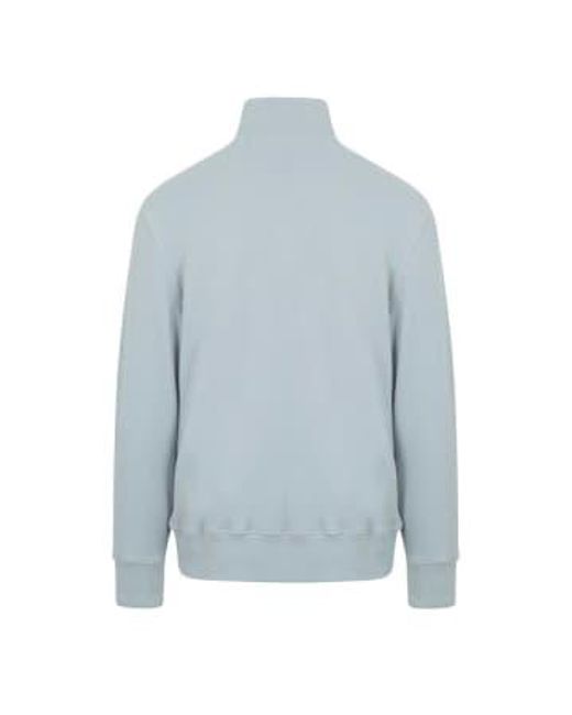 Gant Blue Waffle Texture Half Zip Sweater for men