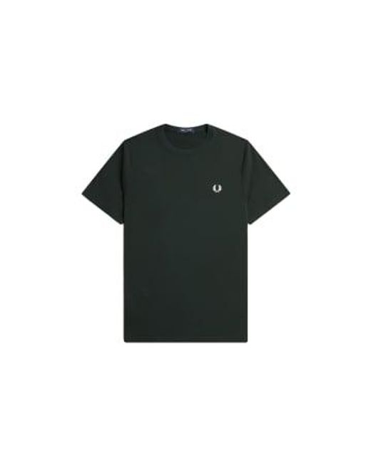 Fred Perry Black Crew Neck T-shirt Night / Snow White M for men